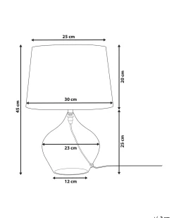 Bordlampe OSUM Glas Sort