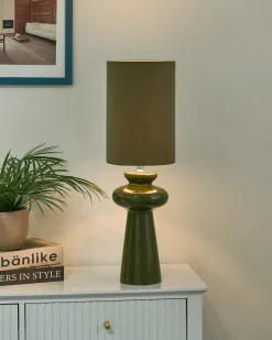 Bordlampe OTEROS Olivengrøn