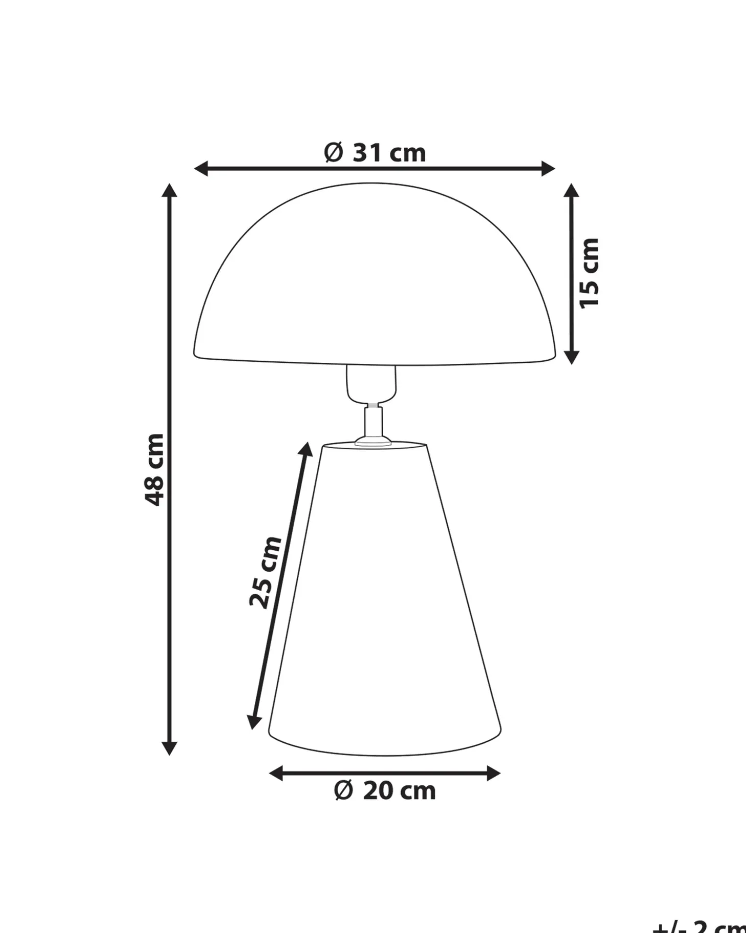 Bordlampe PALMIET Metal Sort