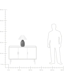 Bordlampe PATILLAS Keramik Sort