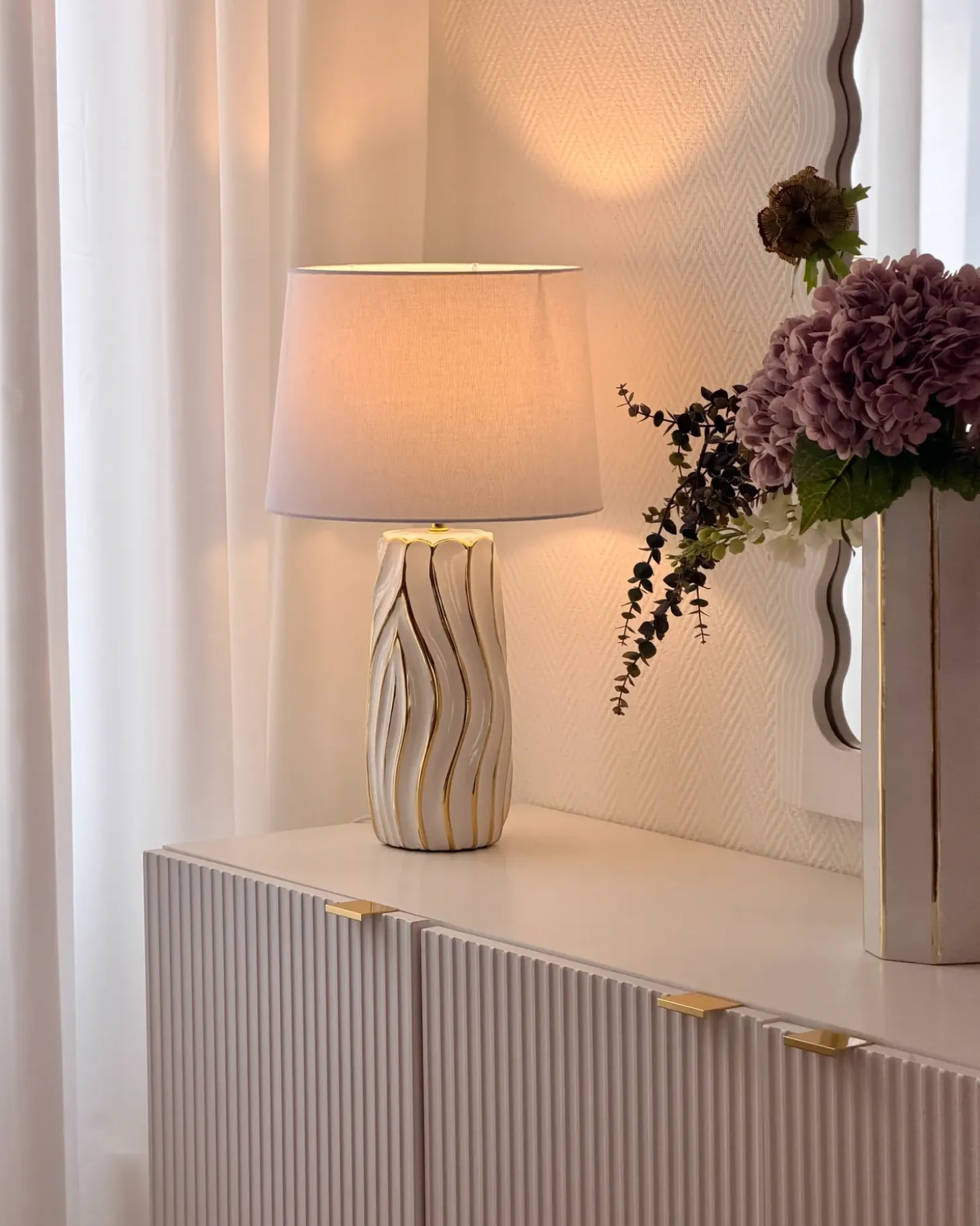 Bordlampe PATUCA Keramik Hvid