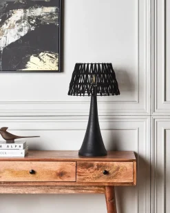 Bordlampe PELLEJAS Mangotræ Sort