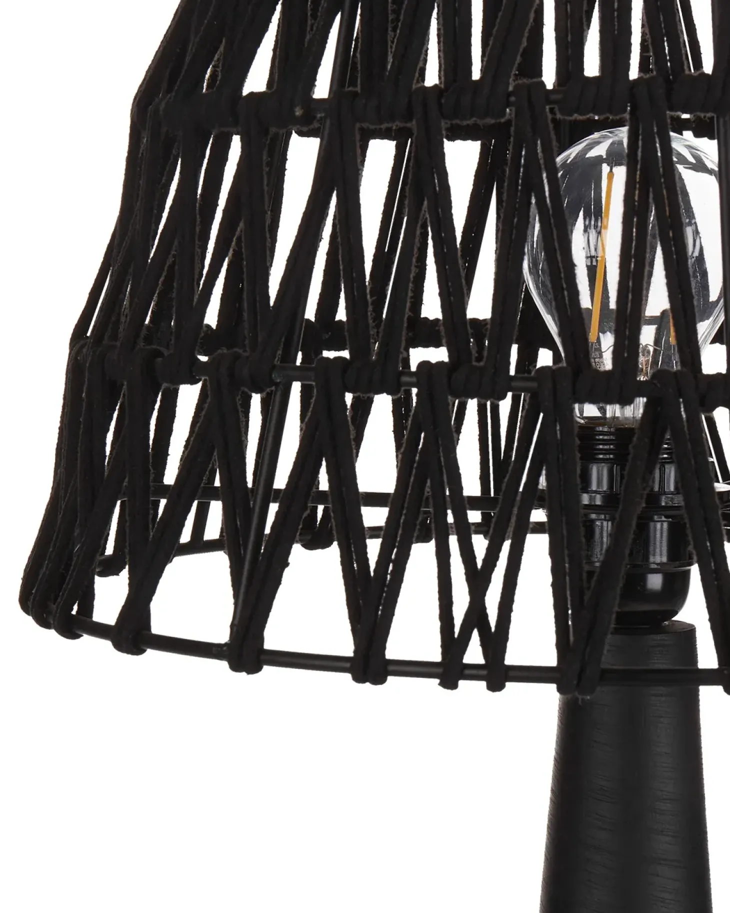 Bordlampe PELLEJAS Mangotræ Sort