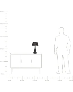 Bordlampe PELLEJAS Mangotræ Sort