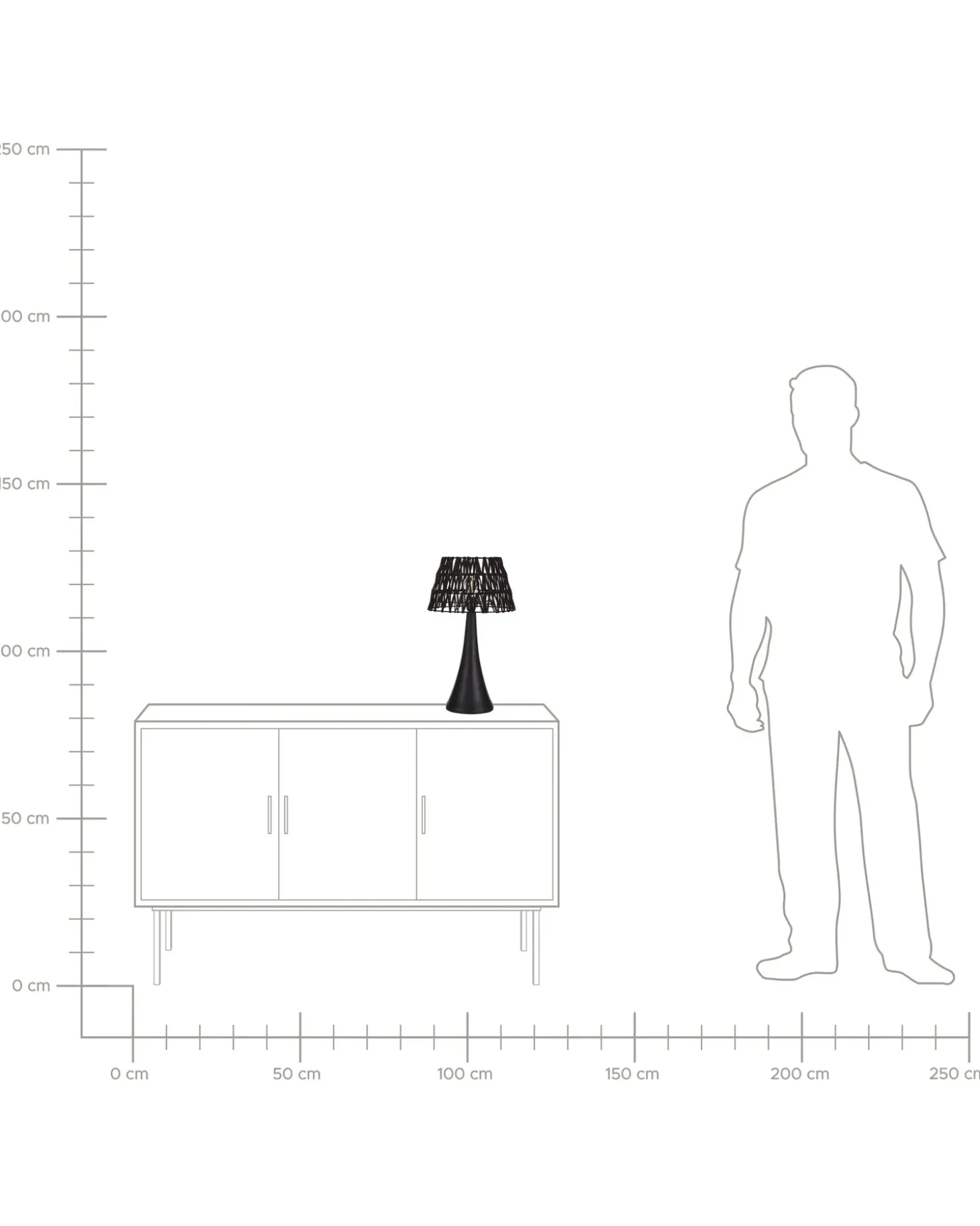 Bordlampe PELLEJAS Mangotræ Sort