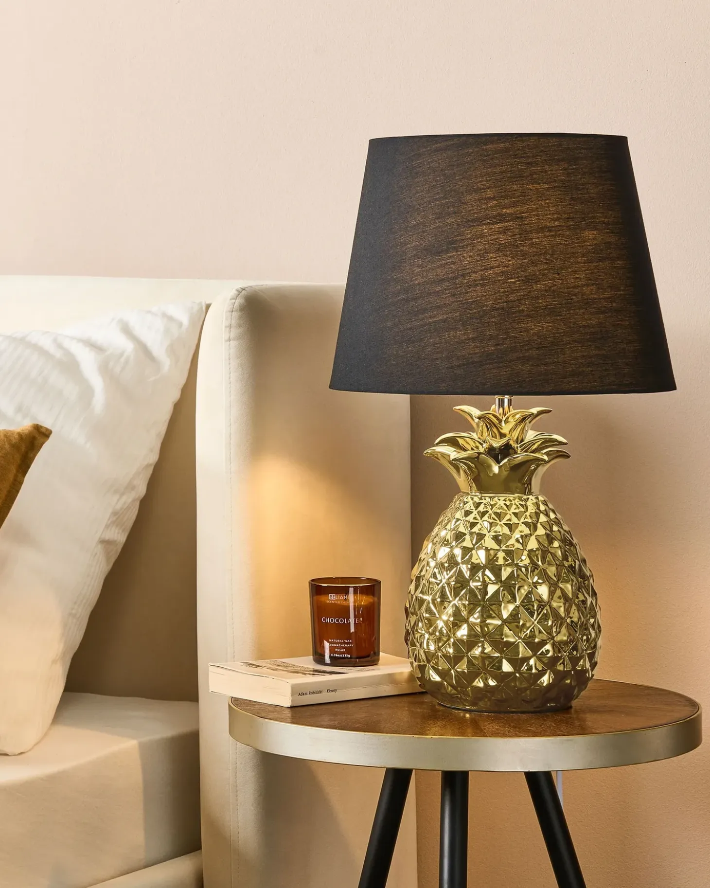 Bordlampe PINEAPPLE Keramik Guld