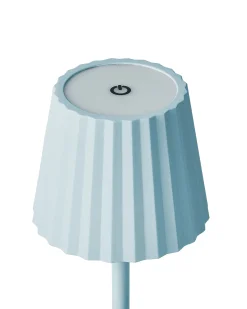 Bordlampe POMBEIRO Metal Himmelblå