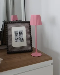 Bordlampe POMBEIRO Metal Pastellrosa