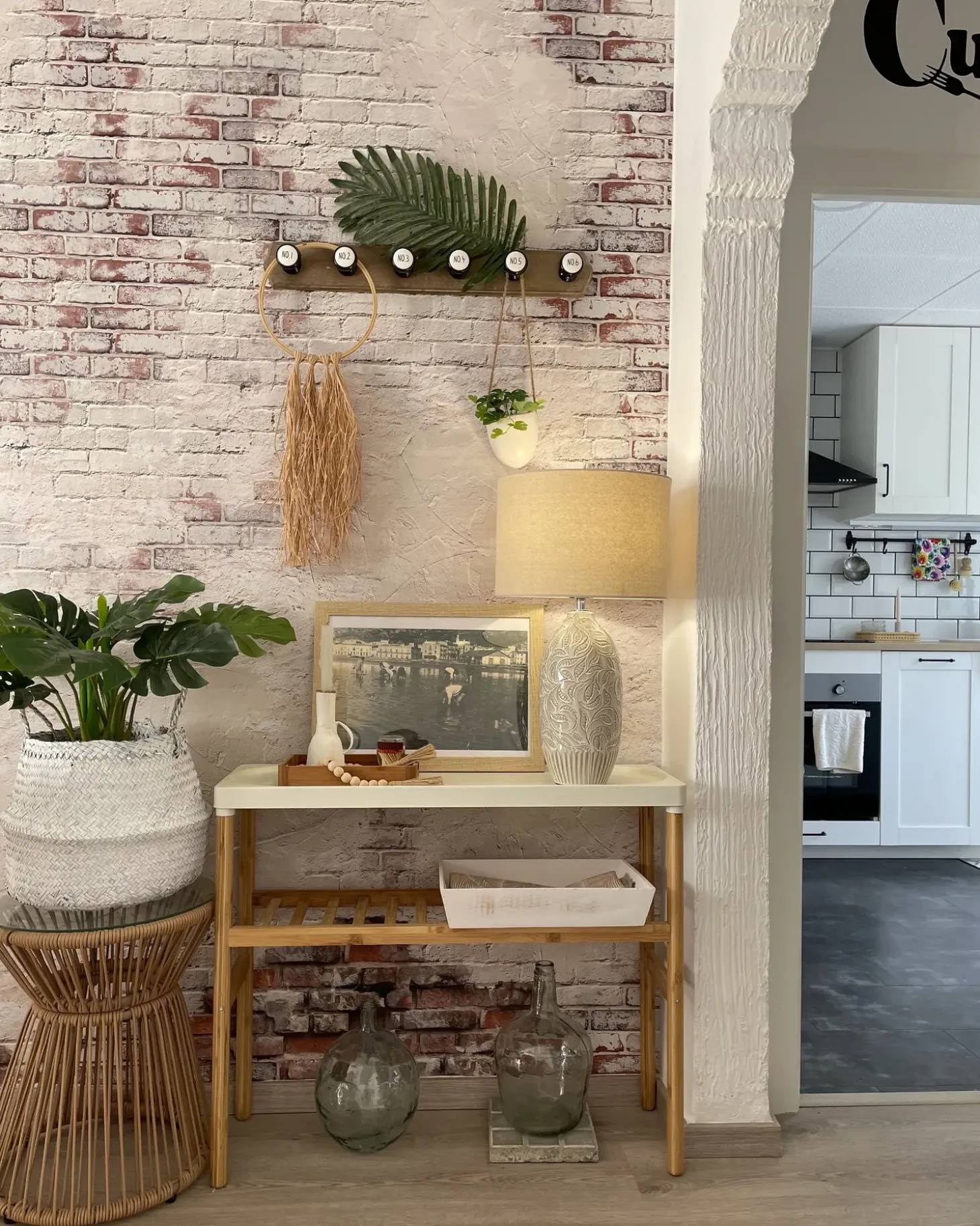 Bordlampe SALZA Keramik Beige