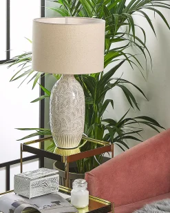 Bordlampe SALZA Keramik Beige