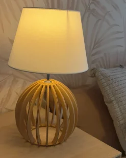 Bordlampe SAMO Brun/hvid