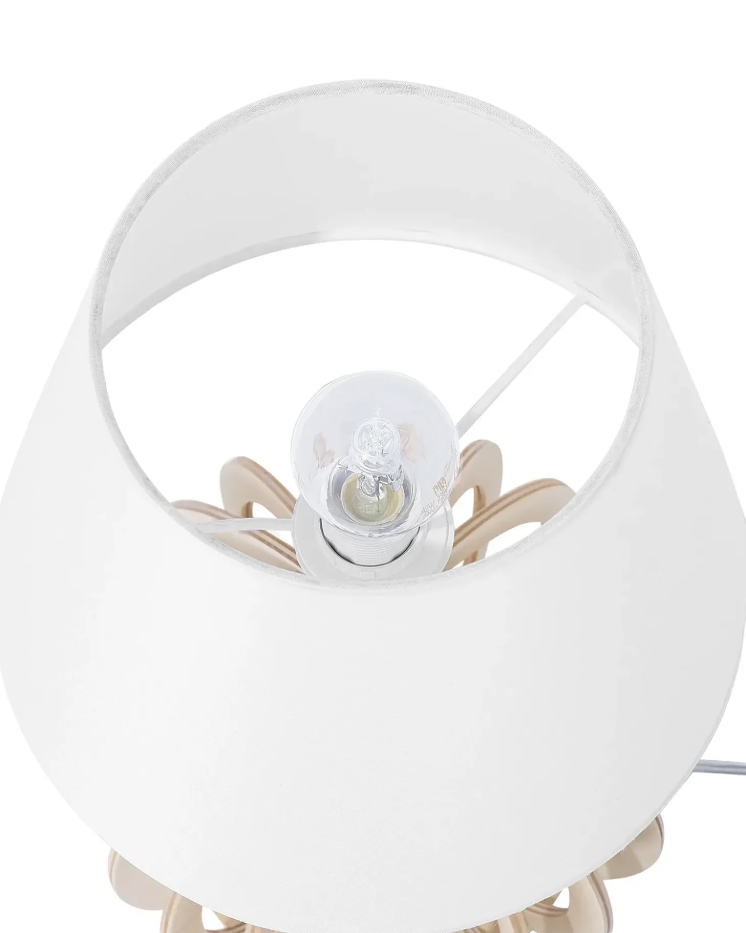 Bordlampe SAMO Brun/hvid