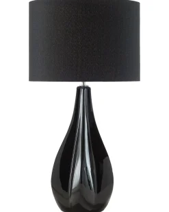 Bordlampe SANTEE Porcelæn Sort
