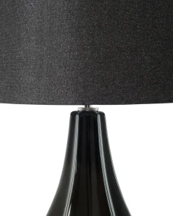 Bordlampe SANTEE Porcelæn Sort