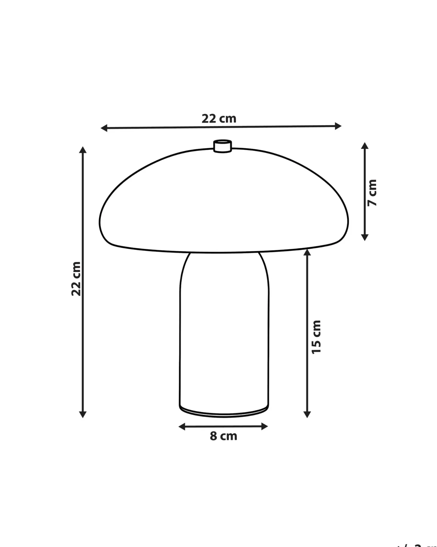 Bordlampe SANYA Metal Gul