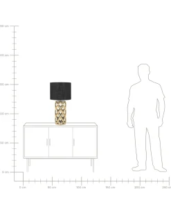 Bordlampe SELJA Keramik Guld