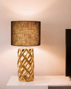 Bordlampe SELJA Keramik Guld