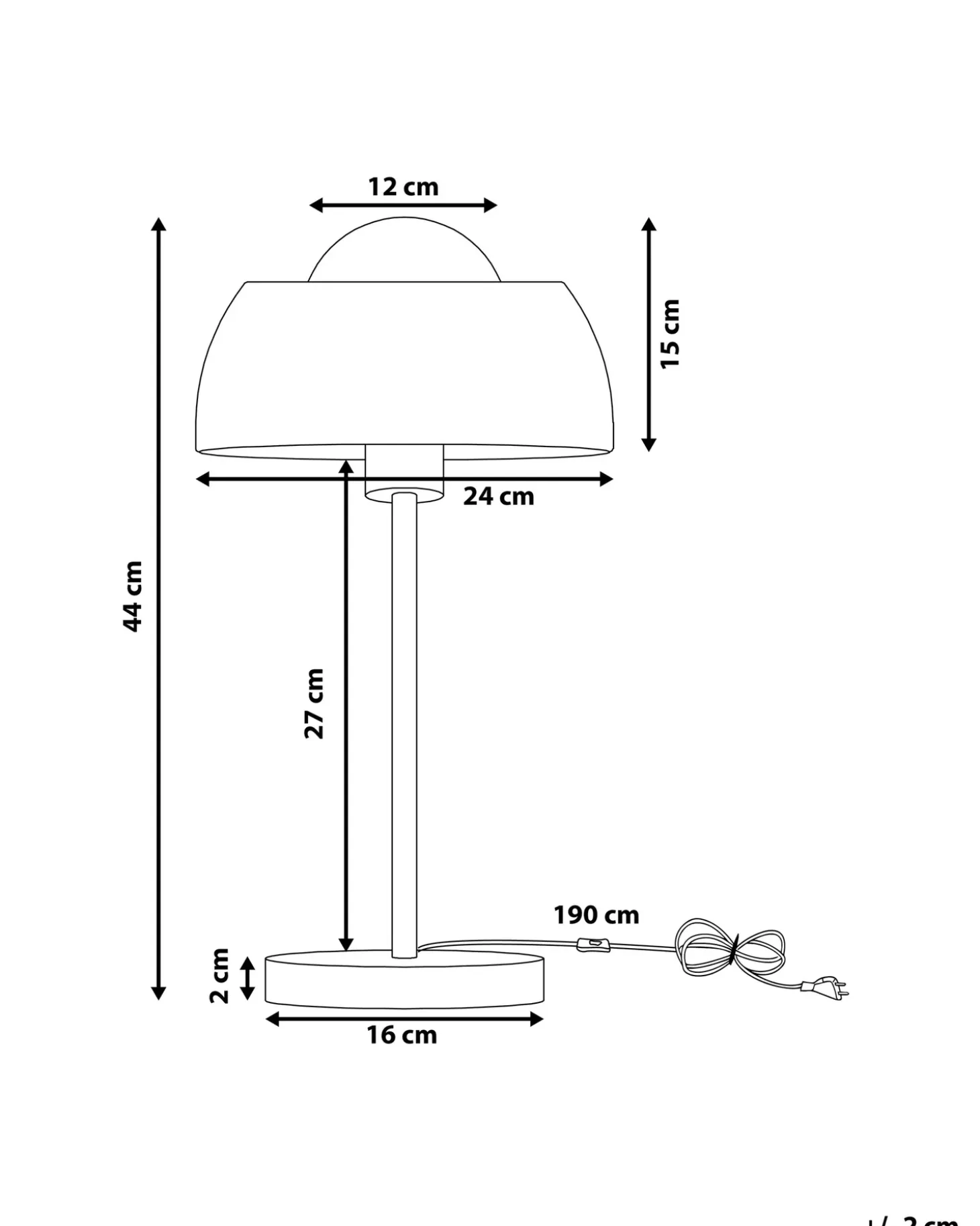 Bordlampe SENETTE Metal Sort