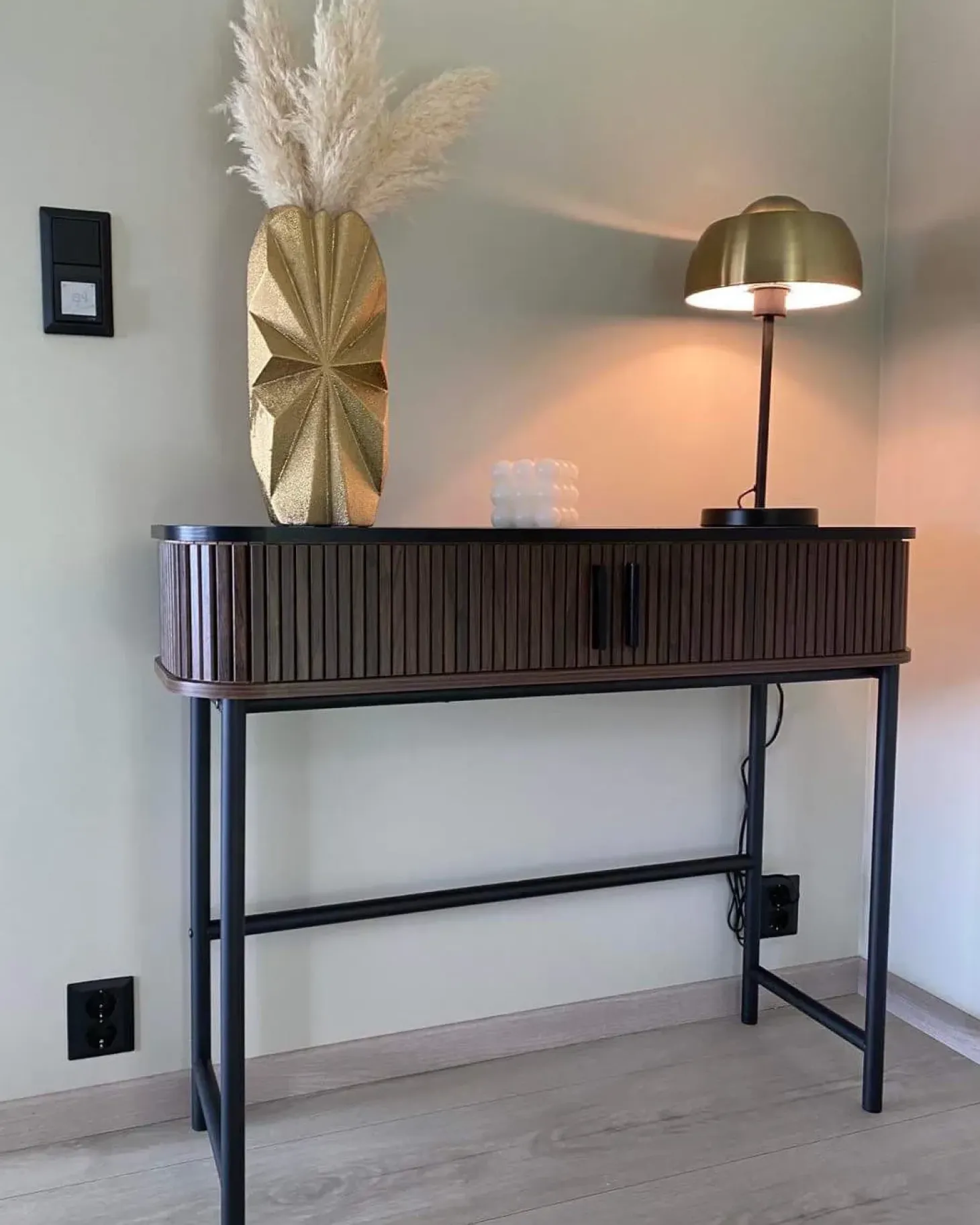 Bordlampe SENETTE Metal Sort/guld