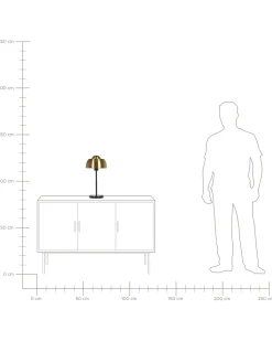 Bordlampe SENETTE Metal Sort/guld