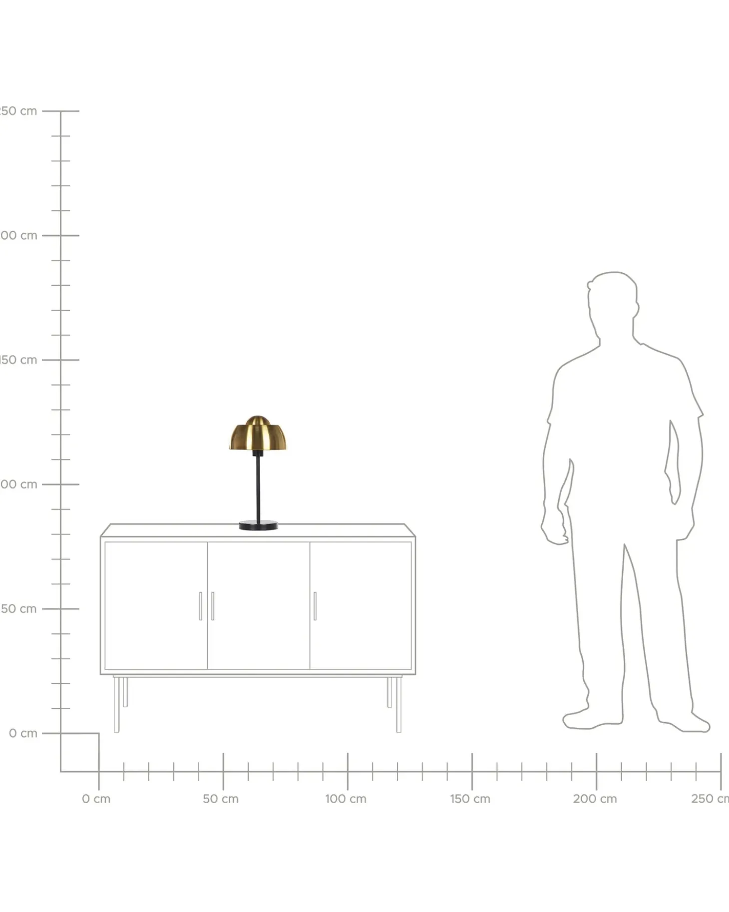 Bordlampe SENETTE Metal Sort/guld