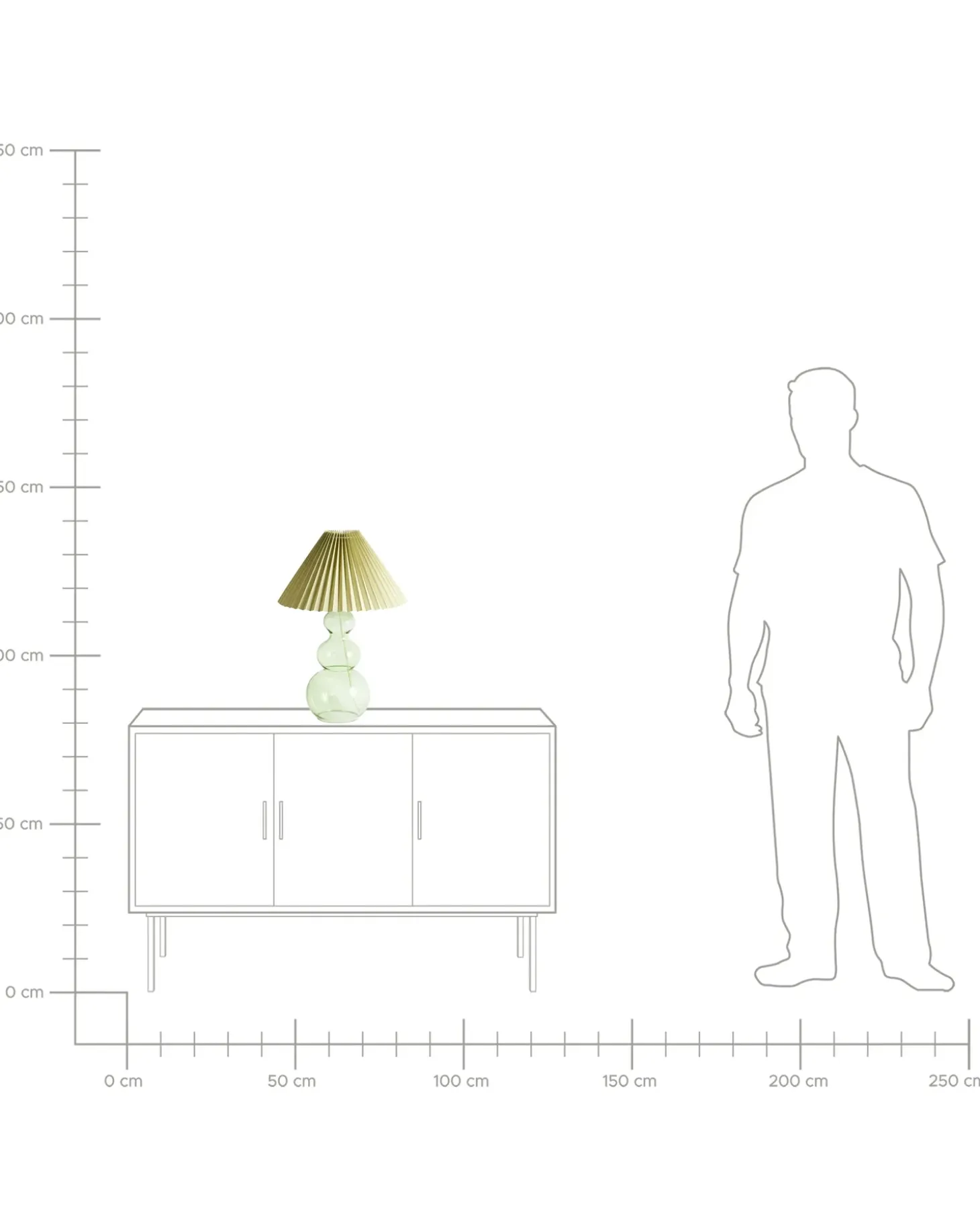 Bordlampe SENGWA Glas Grøn