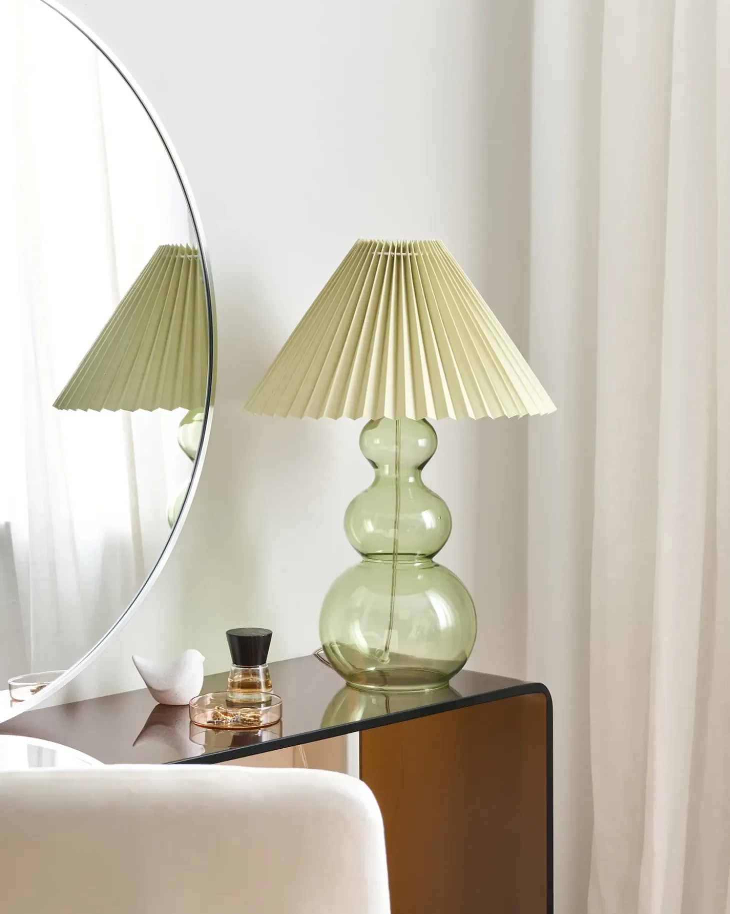 Bordlampe SENGWA Glas Grøn