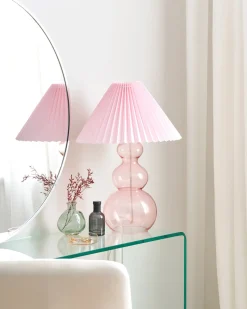 Bordlampe SENGWA Glas Lyserød