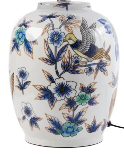 Bordlampe SUNJA Porcelæn Hvid/blå