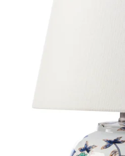 Bordlampe SUNJA Porcelæn Hvid/blå