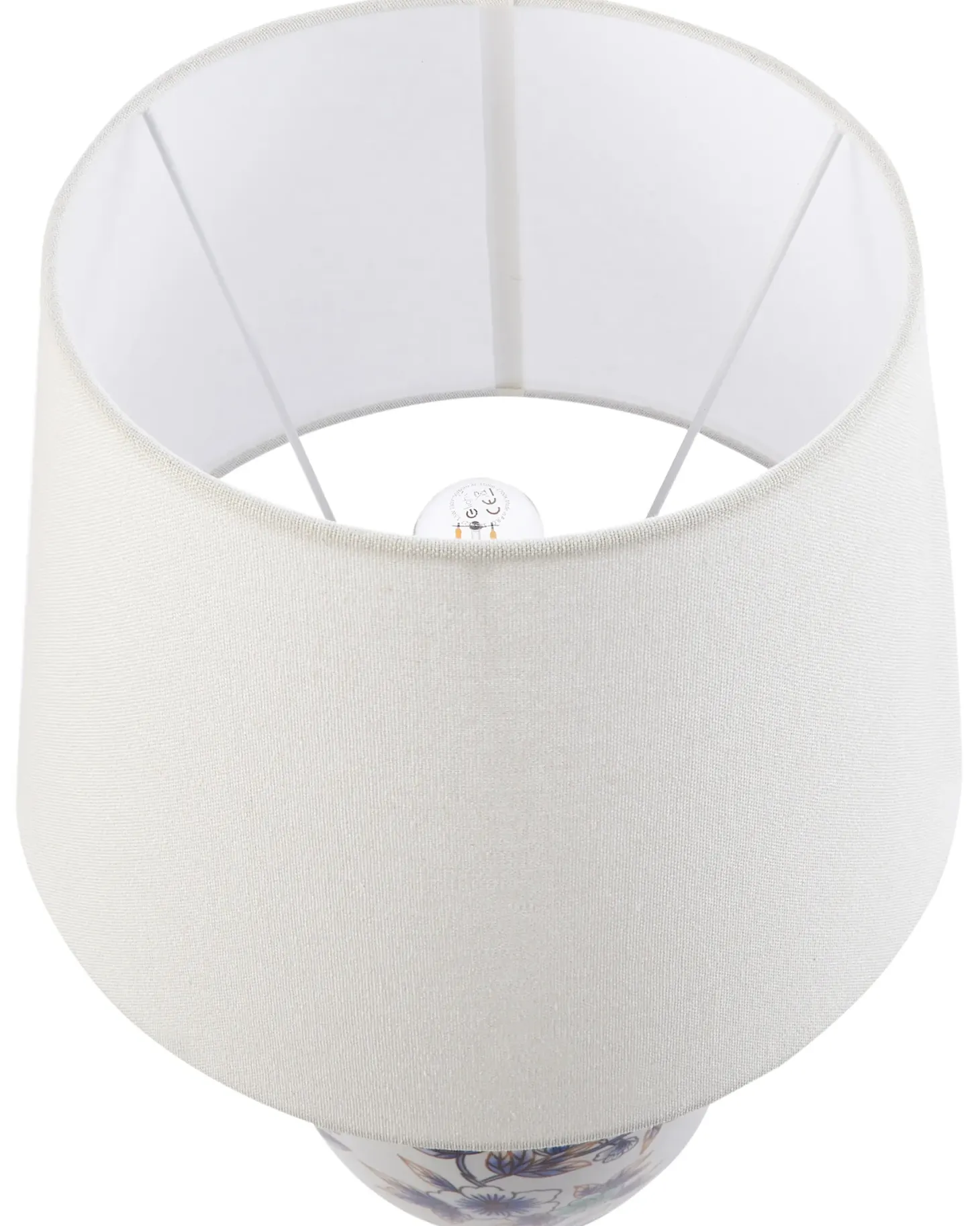 Bordlampe SUNJA Porcelæn Hvid/blå