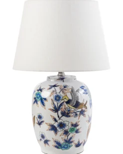 Bordlampe SUNJA Porcelæn Hvid/blå