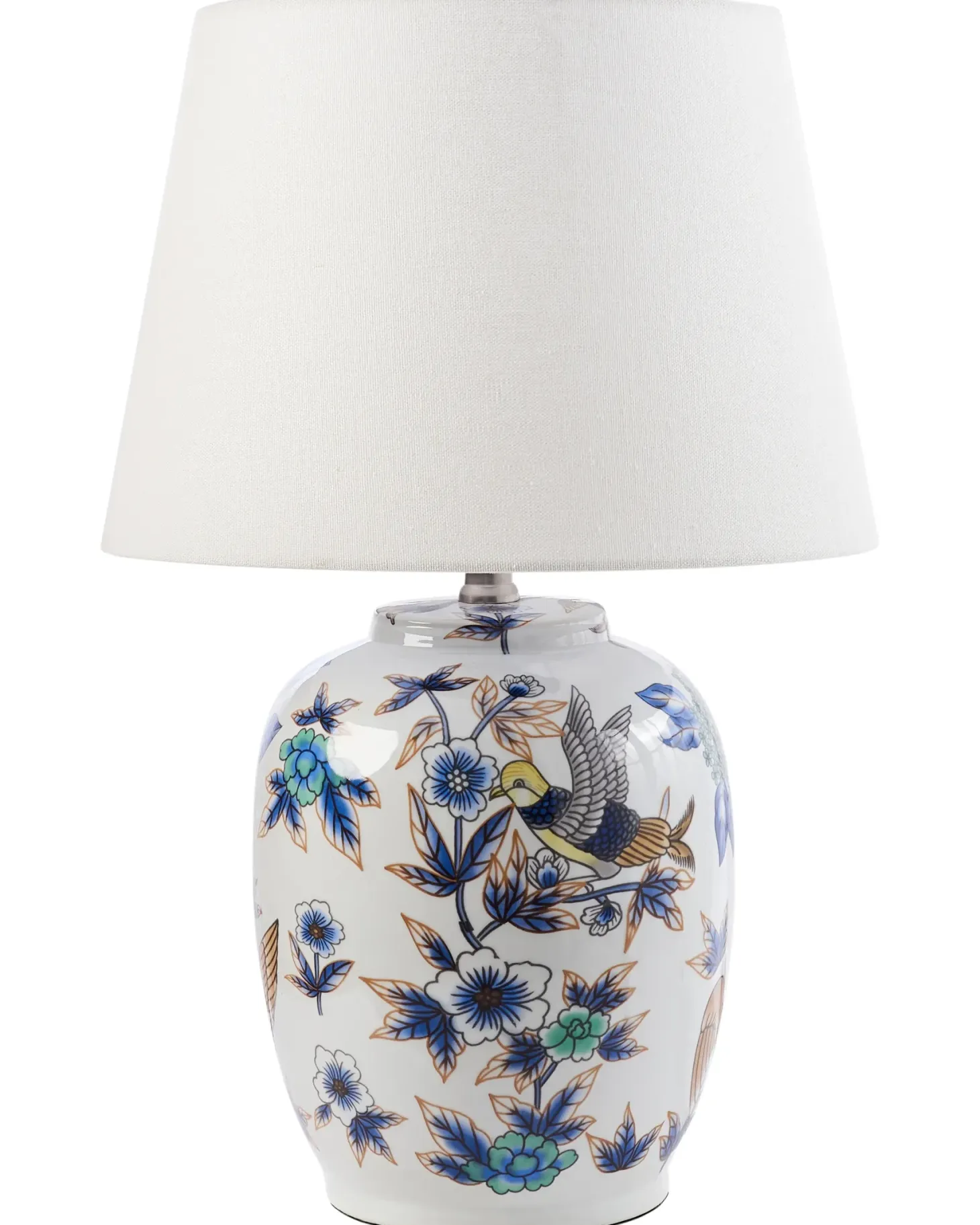 Bordlampe SUNJA Porcelæn Hvid/blå