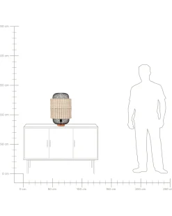 Bordlampe TANGANYIKA Rattan Naturlig