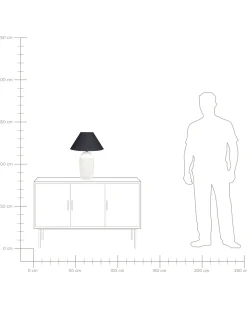 Bordlampe TELIRE Keramik Beige