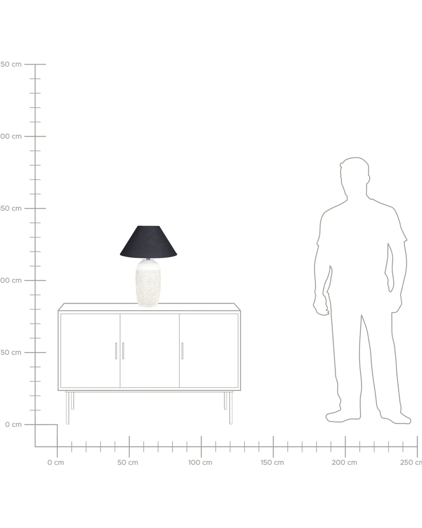 Bordlampe TELIRE Keramik Beige