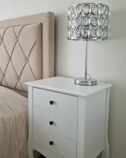 Bordlampe TENNA Krystal Sølv