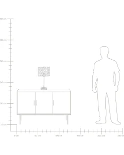 Bordlampe TENNA Krystal Sølv
