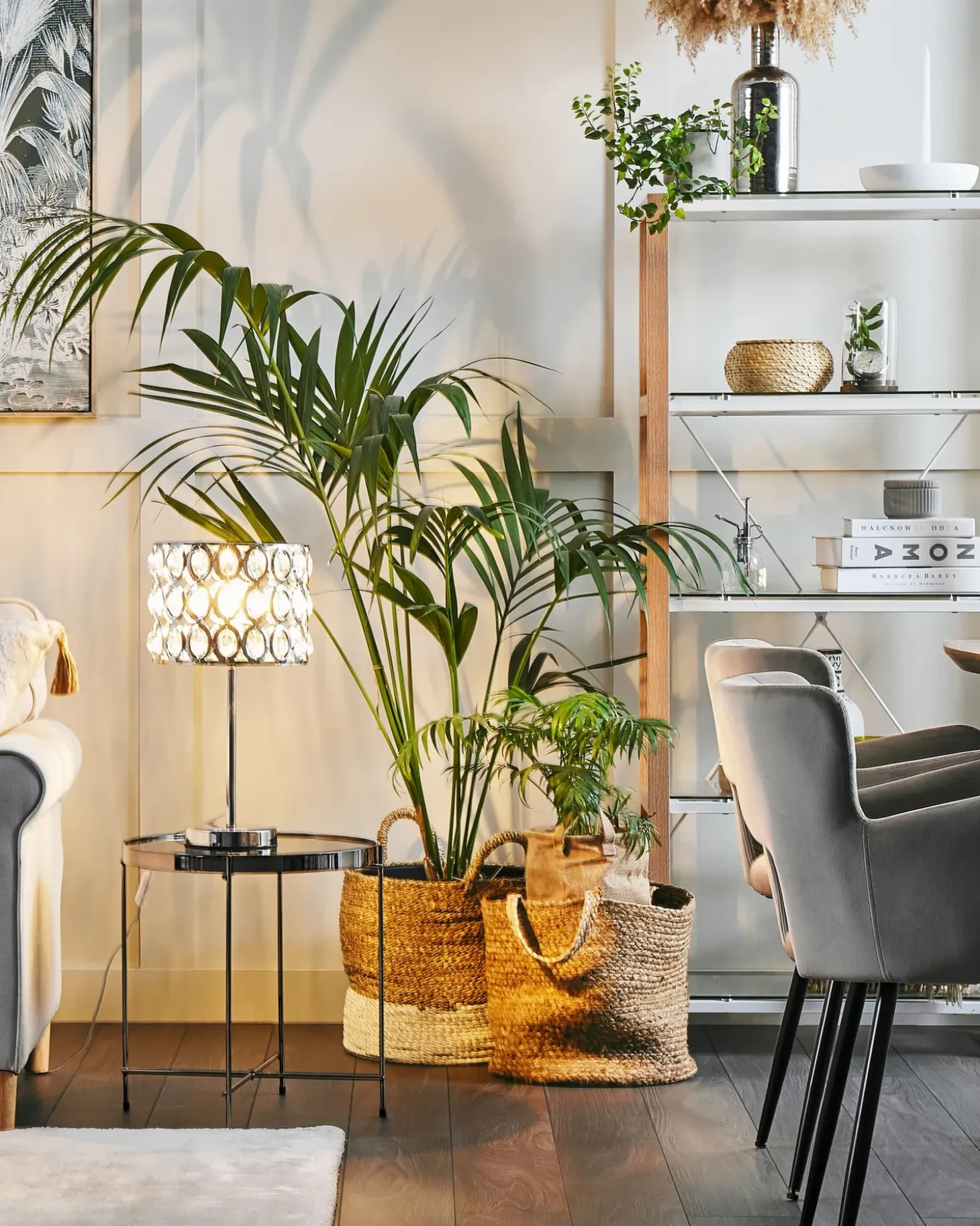 Bordlampe TENNA Krystal Sølv