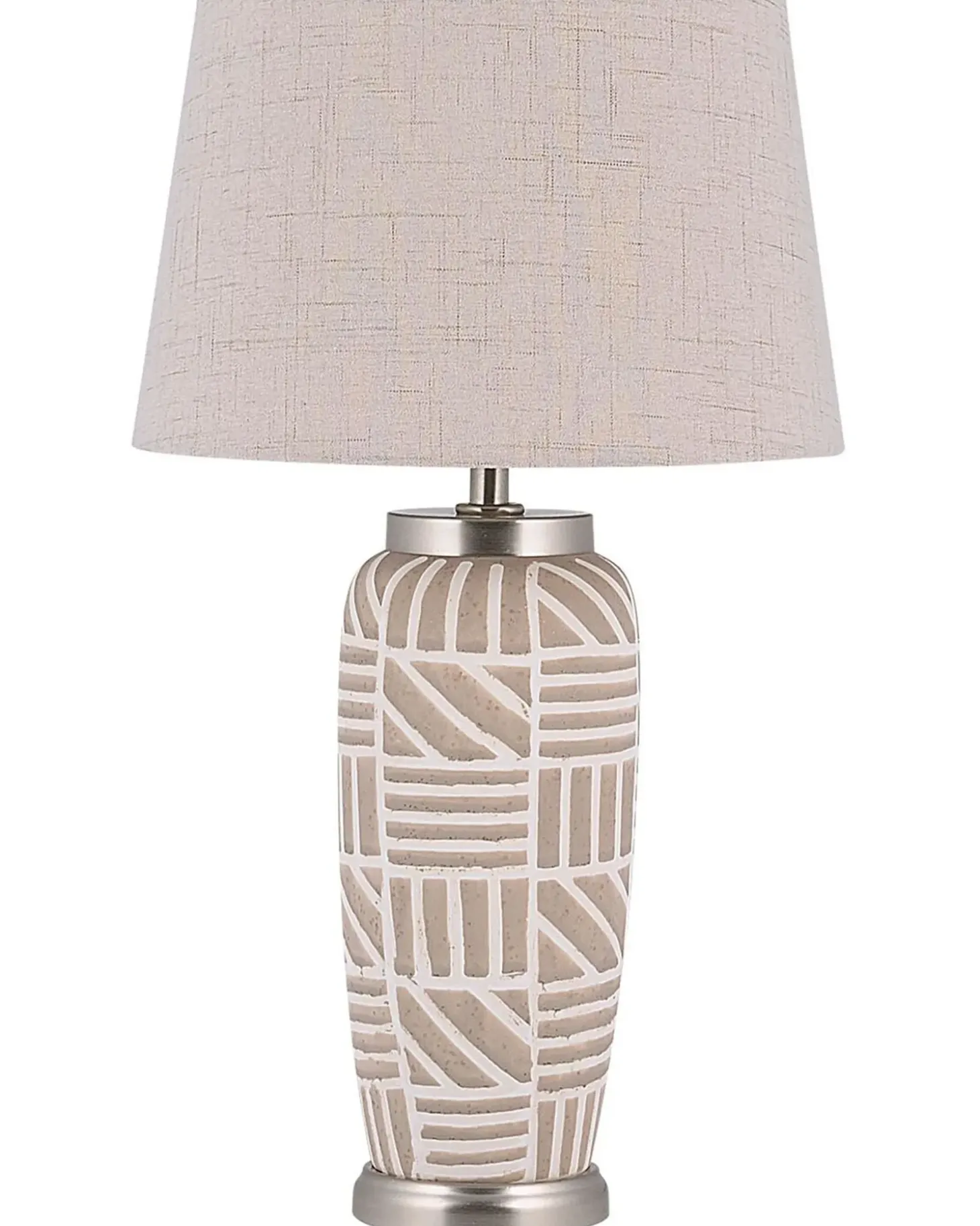 Bordlampe TRAISEN Keramik Beige