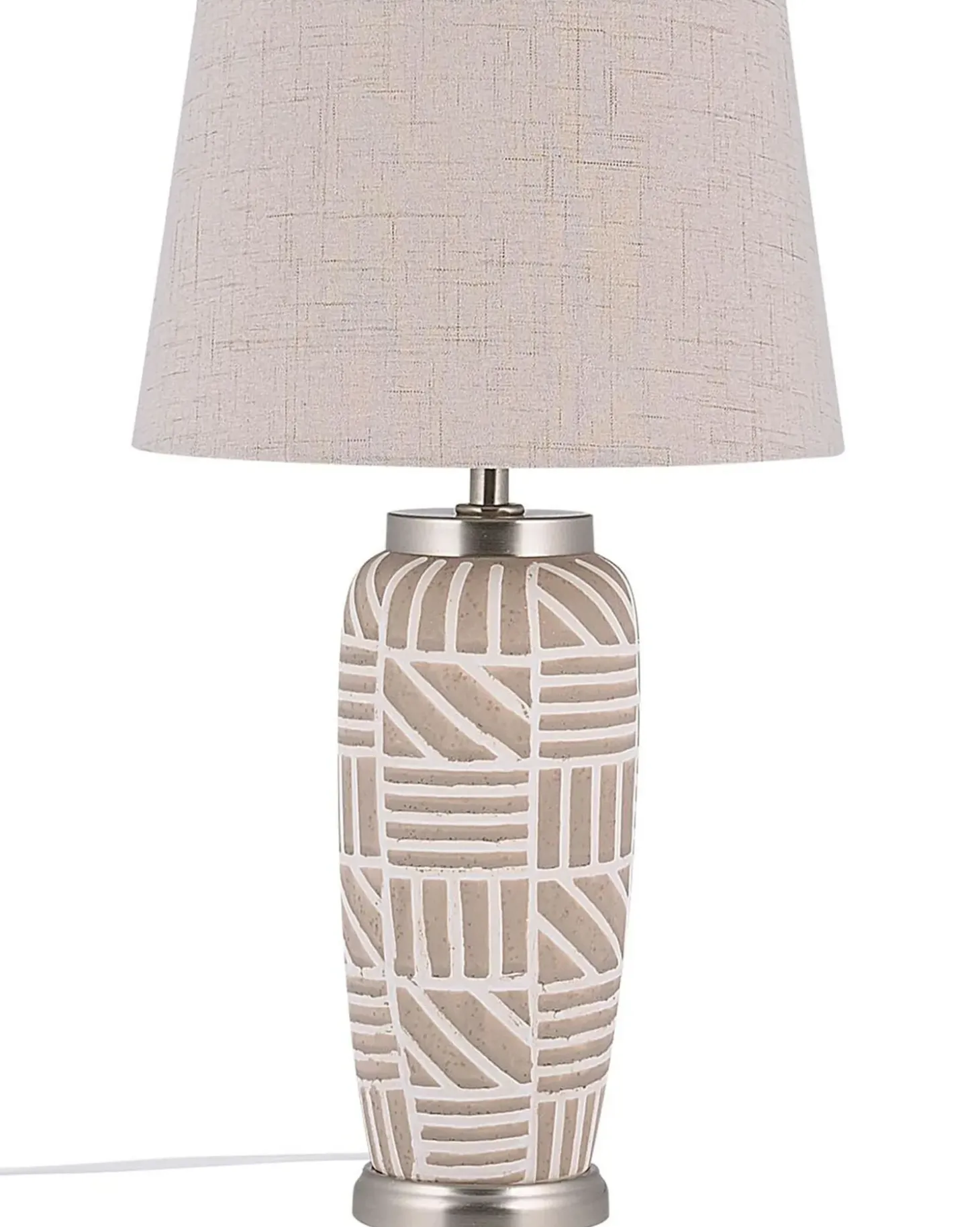 Bordlampe TRAISEN Keramik Beige