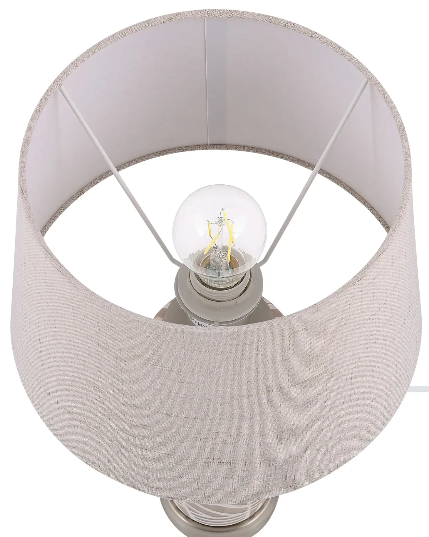 Bordlampe TRAISEN Keramik Beige