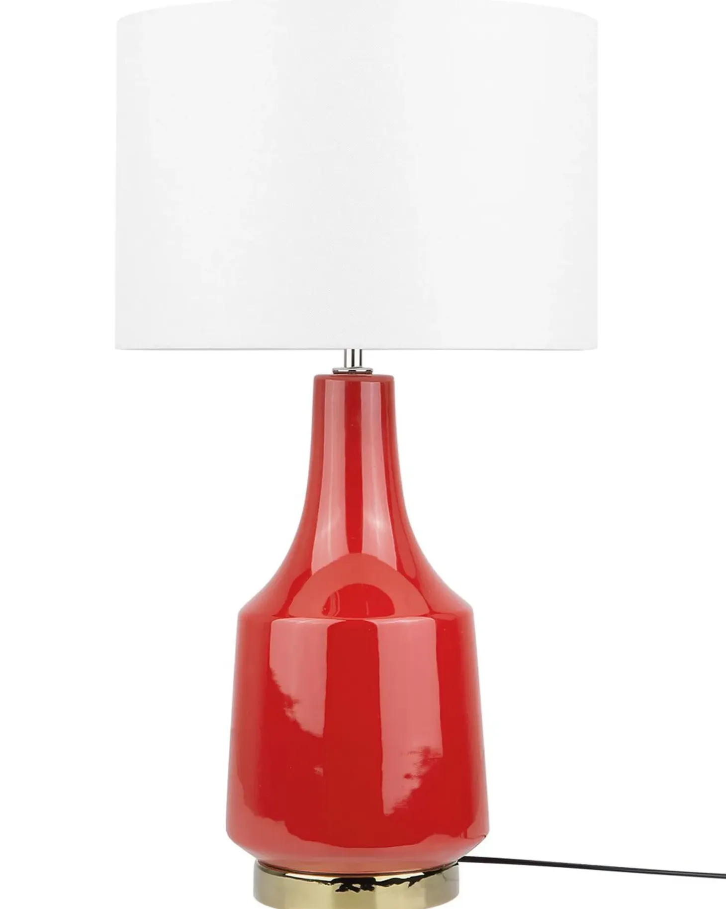 Bordlampe TRIVERSA Keramik Rød