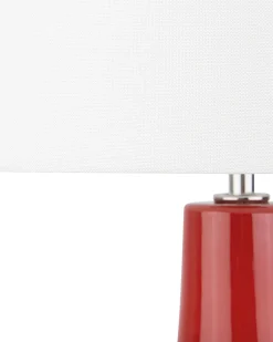 Bordlampe TRIVERSA Keramik Rød