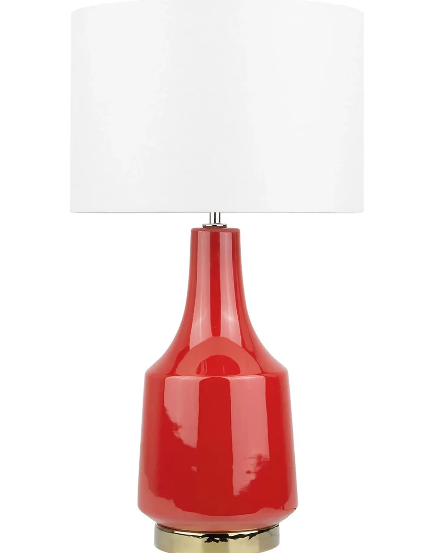 Bordlampe TRIVERSA Keramik Rød