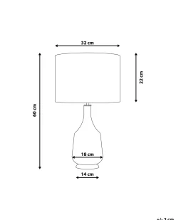Bordlampe TRIVERSA Keramik Rød