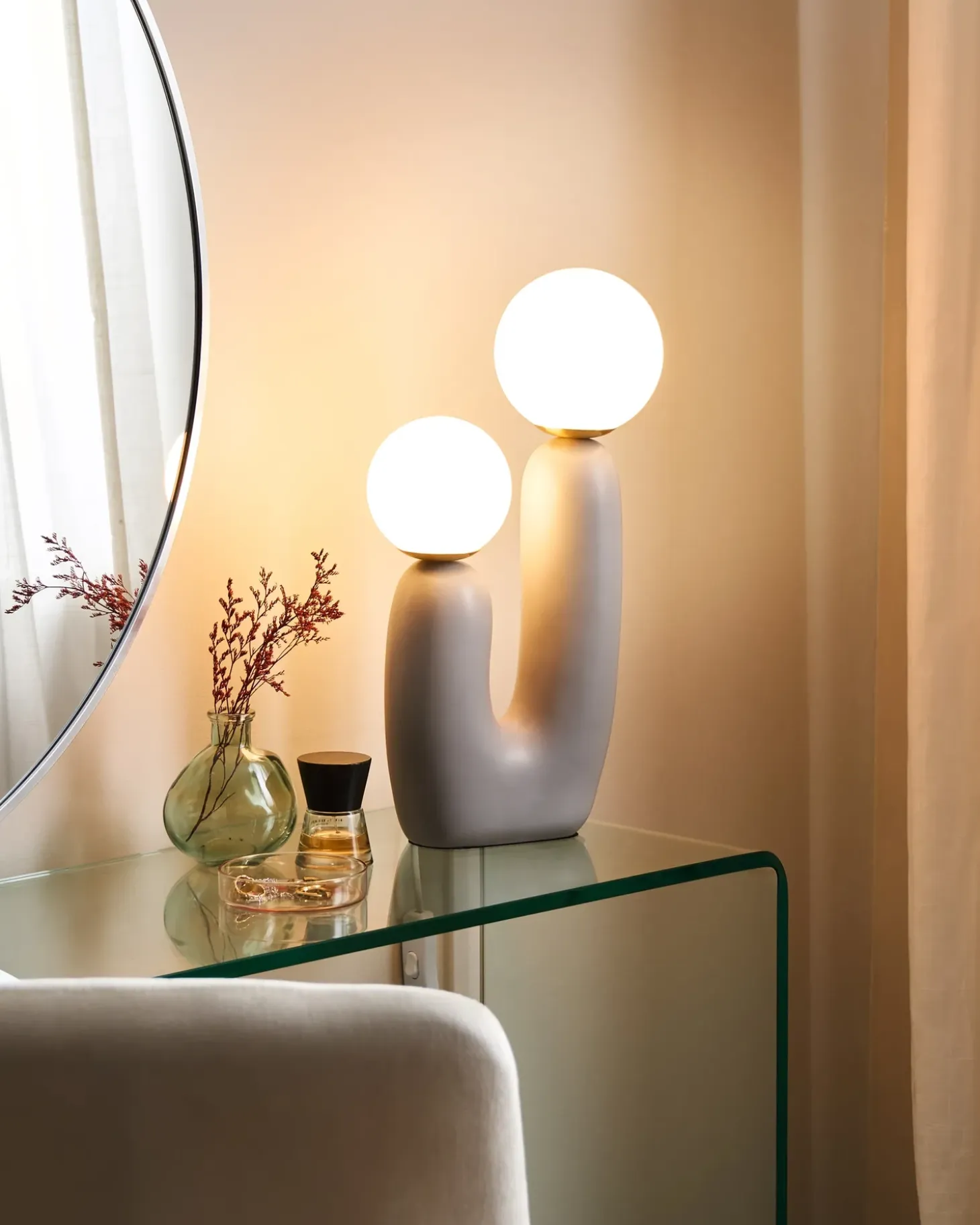 Bordlampe TULUN Grå