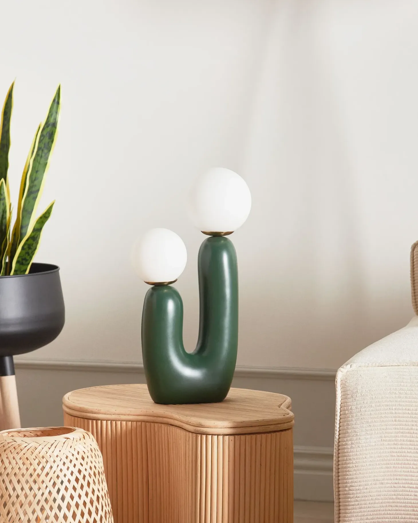 Bordlampe TULUN Mørkegrøn