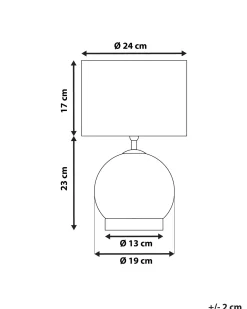 Bordlampe UELE Metal Grå marmor