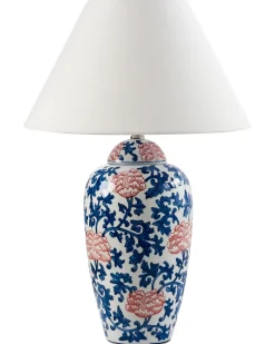 Bordlampe VERUSA Porcelæn Hvid/blå